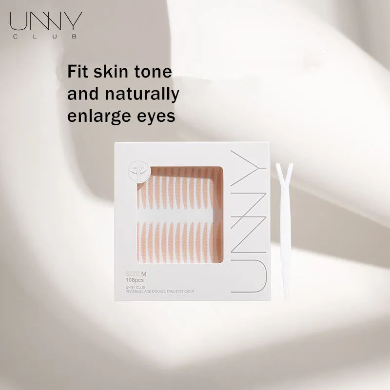 2024 U N N Y Invisible Double Eyelid Tape Sticker Long Lasting Double-Fold Self-Adhesive Paste Beauty Big Eye Tools