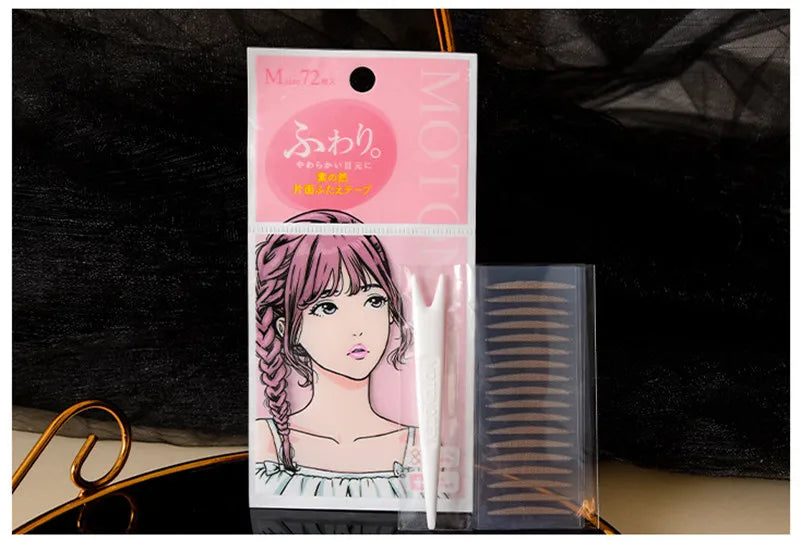 MOTONOZEN Double Eyelid Tape Sticker Invisible Fold Eyelid Paste Clear Beige Stripe Self-adhesive Natural Eye Makeup Tool