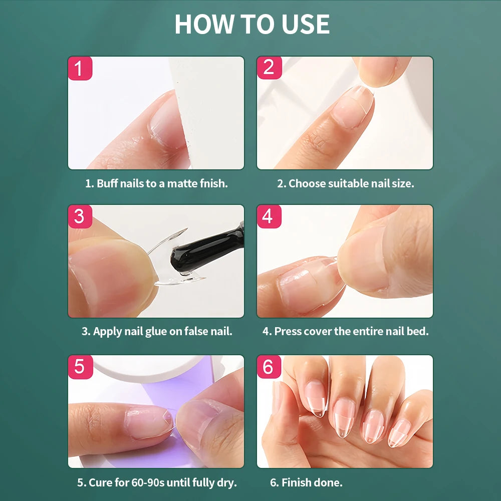 Nailpop Extra Short Nail Tips Half Cover Soft Gel Almond Shape False Nails 600pcs Gel x Tips for Nail Extension DIY Nail Art