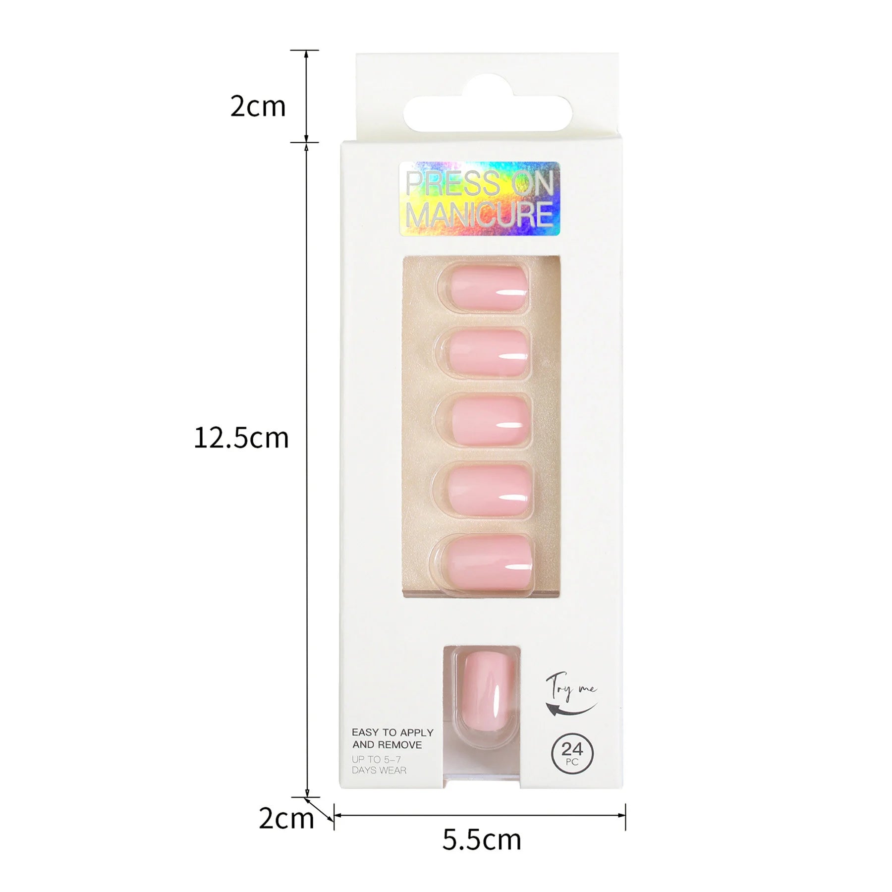 VITAGWX 24 Pcs False Nails Set Solid Color Press on Nails Short Artificial Reusable Nails Art Full Cover Stick on Nail Tips