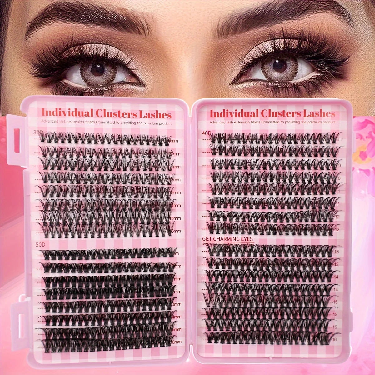 640 eyelash extensions - D-roll, 9-18mm, 30D-80D thickness, perfect for cat eyes, baby eyes, and natural styles