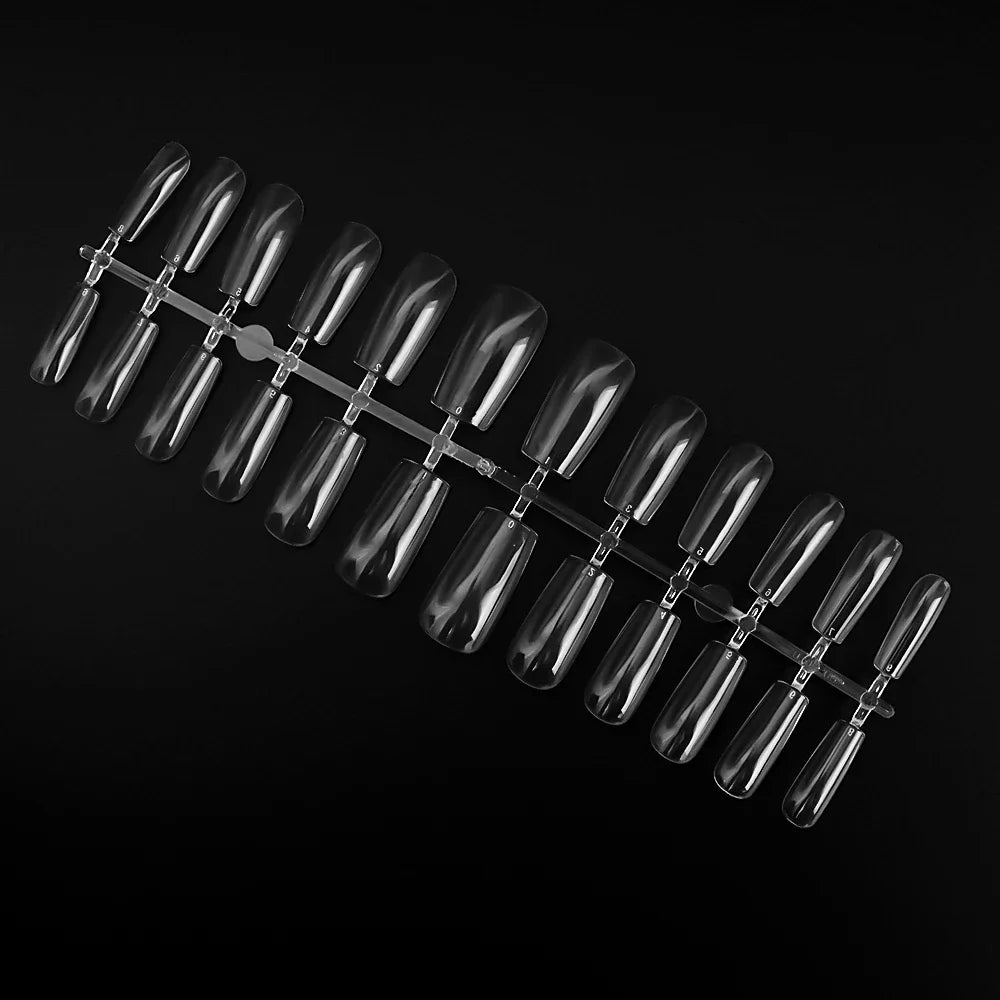 240pcs Ultra-thin Fake Nail Tips Extension Fully Transparent Artificial Press on Long Ballerinas Nails Art Tools False Nail Tips