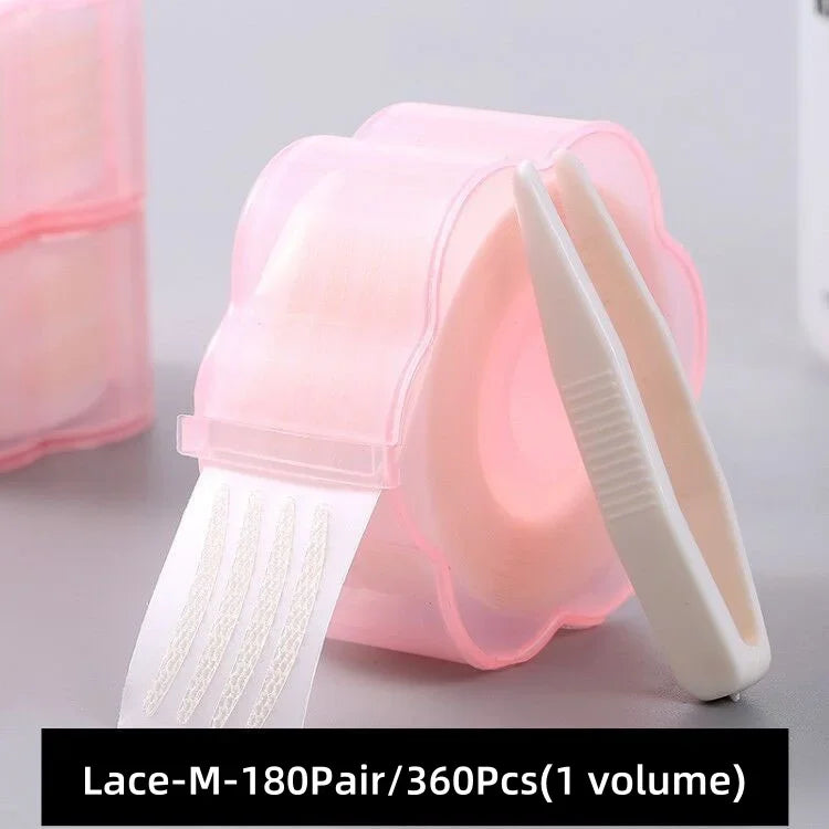 240/360Pcs Double Fold Eyelid Tape Sticker Lace Nature Clear Beige Stripe Self-adhesive Natural Eye Makeup Make Up with Tool