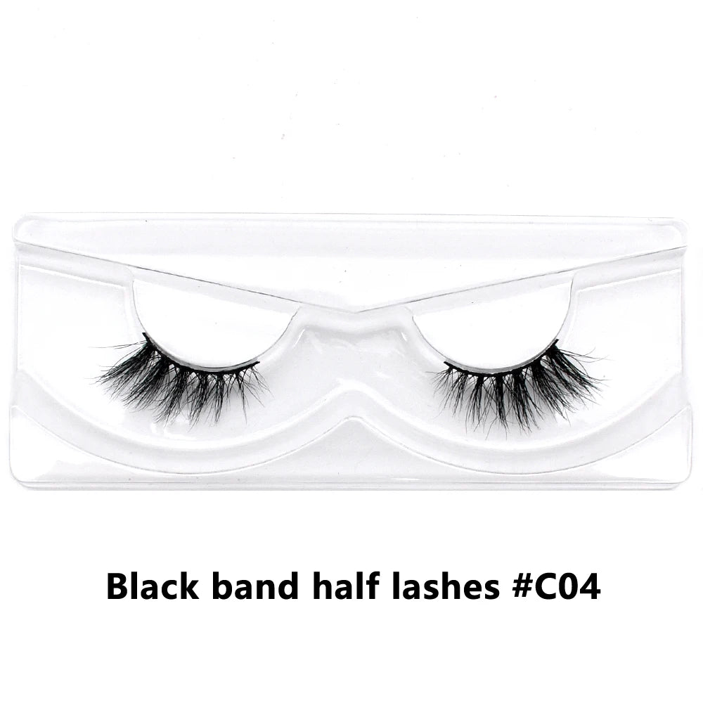 Bulk Items 10/30/60/100 Pairs Mink Half Lashes Natural Long Fluffy Wispy Half False Eyelashes Extension Lightweight Short Lashes