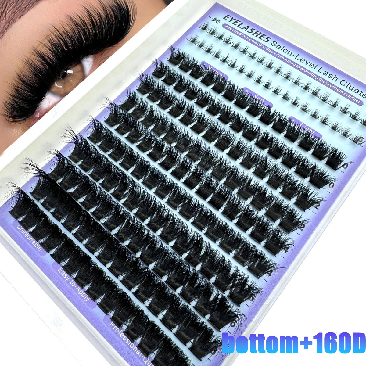 Wispy Lash Clusters with Spikes Salon-Like Eyelash Clusters DIY D Curve Cluster Eyelash Extensions Full Spiky Individual Lashes
