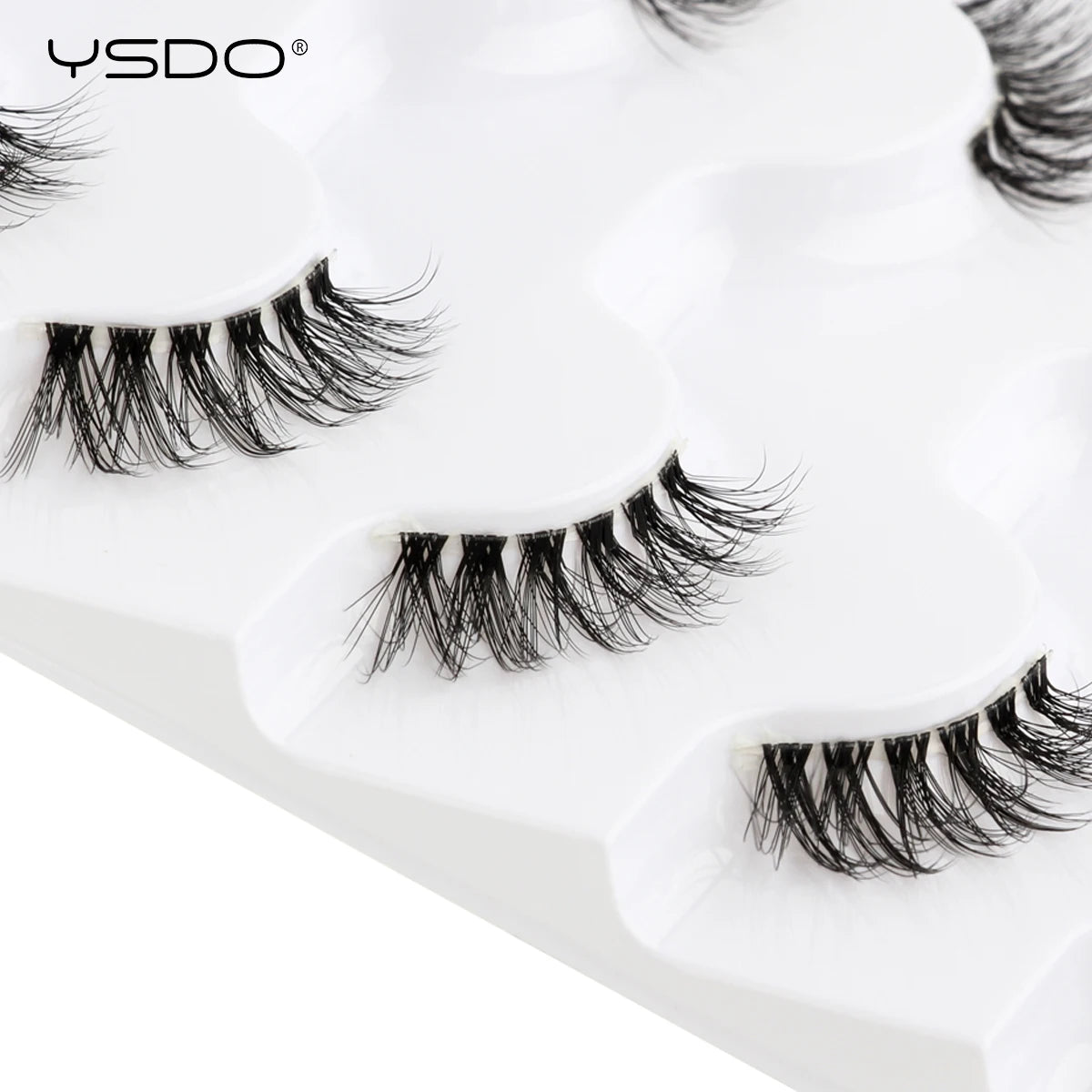 YSDO Natural Mink Eyelashes 3/6/10 Pairs Wispy Faux 3D Mink Lashes Short Fluffy Half False Eyelash Makeup Tools Cat Eye Lashes