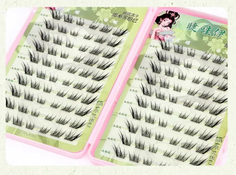 Voluminous Glue-free Self-adhesive False Eyelashes Comic Fox Eyes Effect Reusable Easy To Remove Long Winged Lash