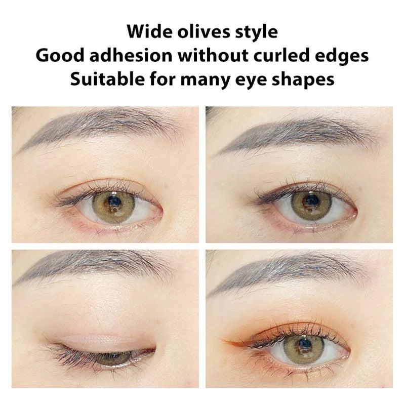 5pcs Natural Invisible Double Eyelid Stickers Self-adhesive Eyelid PasteClear Beige Stripe Fold Eye Beauty Tapes Makeup Tool