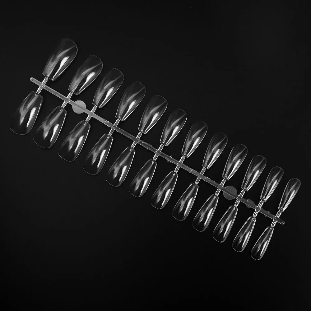 240pcs Ultra-thin Fake Nail Tips Extension Fully Transparent Artificial Press on Long Ballerinas Nails Art Tools False Nail Tips