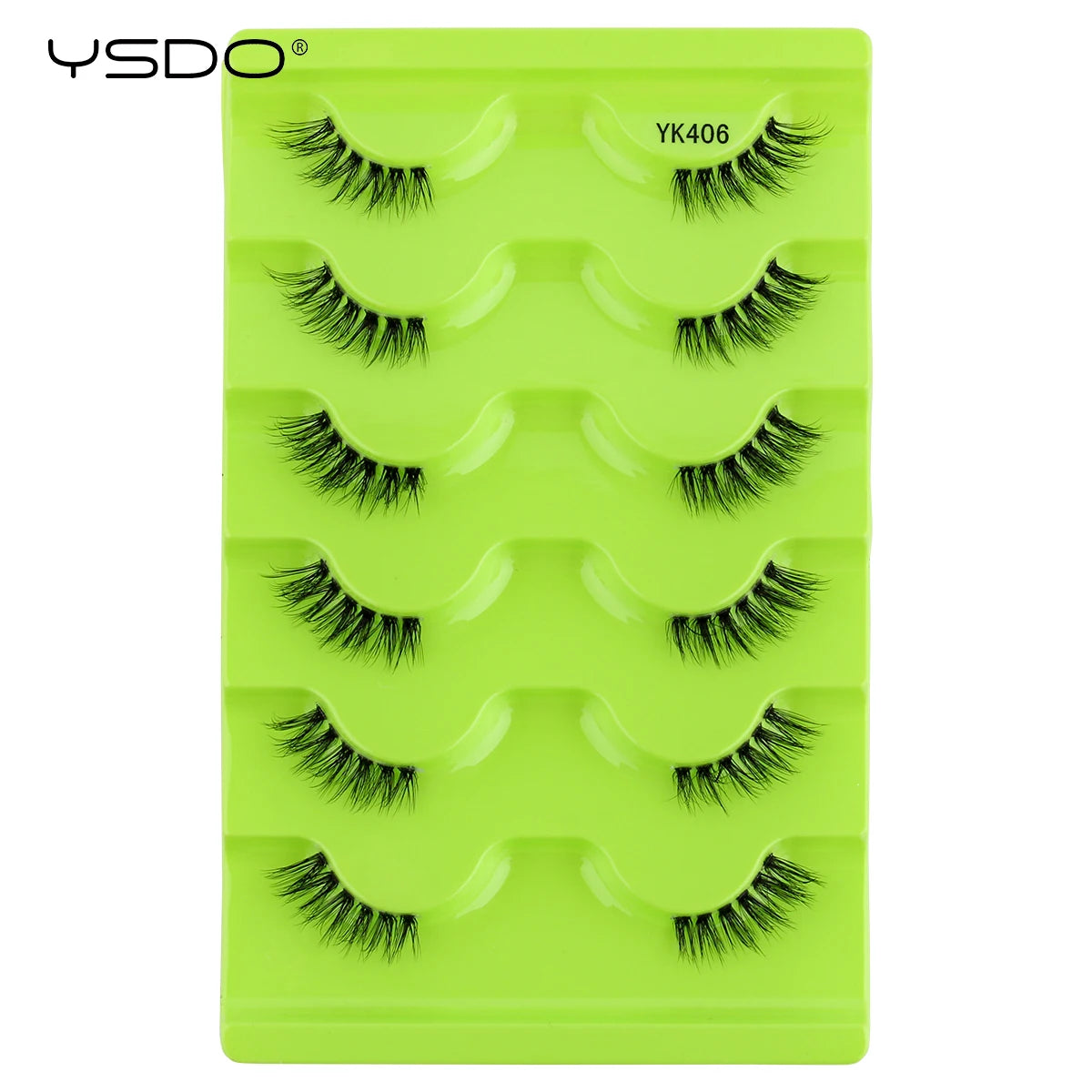 YSDO Natural Mink Eyelashes 3/6/10 Pairs Wispy Faux 3D Mink Lashes Short Fluffy Half False Eyelash Makeup Tools Cat Eye Lashes