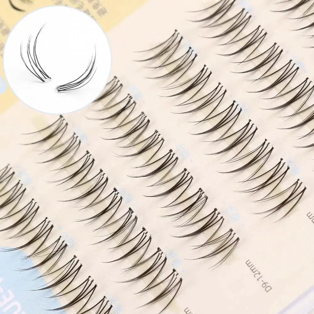 Self-adhesive Reusable Glue Free Fluffy False Eyelashes Korean Style Makeup Clusters Eyelash For Beginner Daily Use Makeup Tools