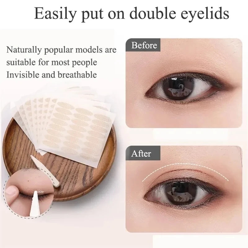 240/360Pcs Double Fold Eyelid Tape Sticker Lace Nature Clear Beige Stripe Self-adhesive Natural Eye Makeup Make Up with Tool