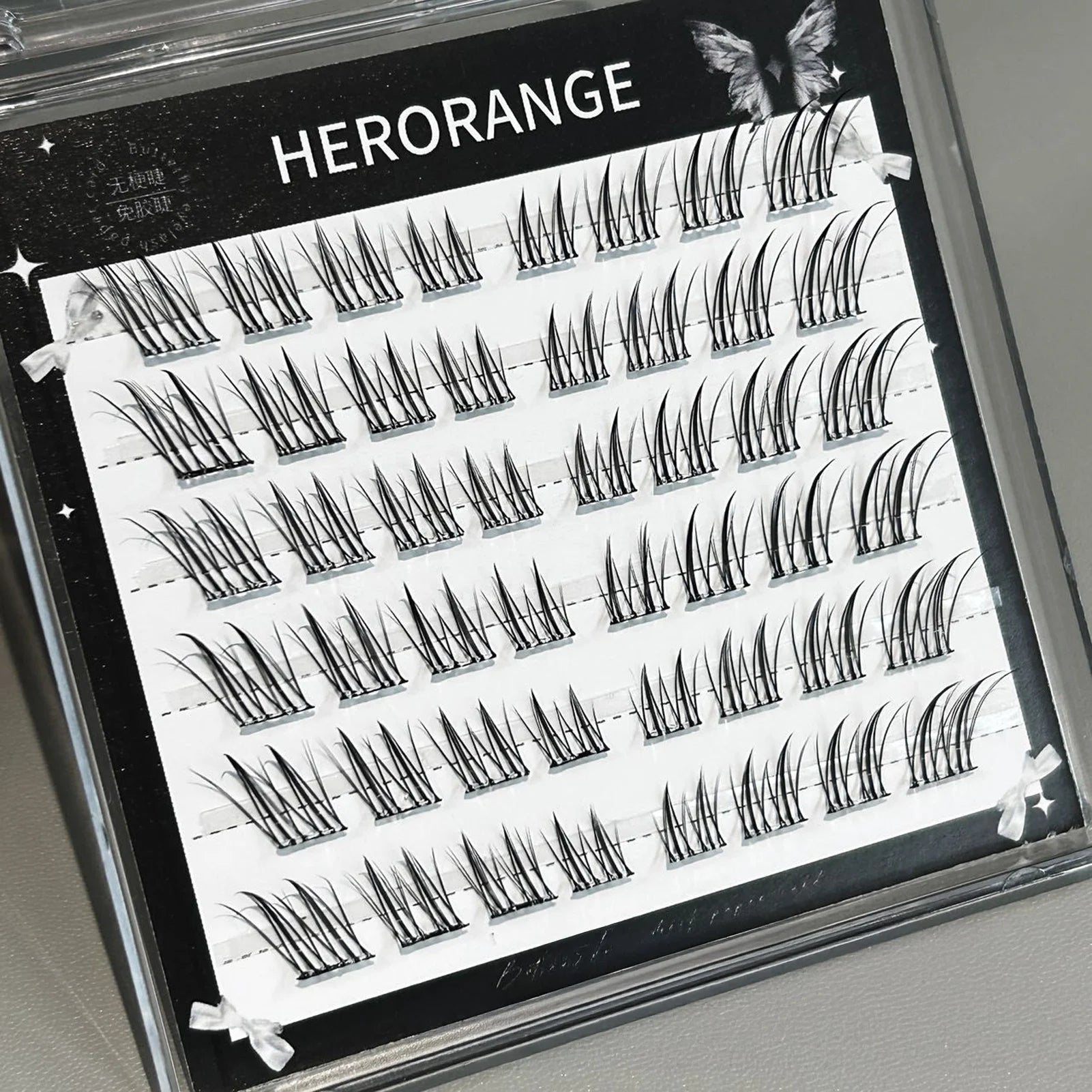 No Glue False Eyelashes Sexy Fox- eye's Natural long individual Clusters cat Fluffy Cluster Eyelash Charming makeup accessories