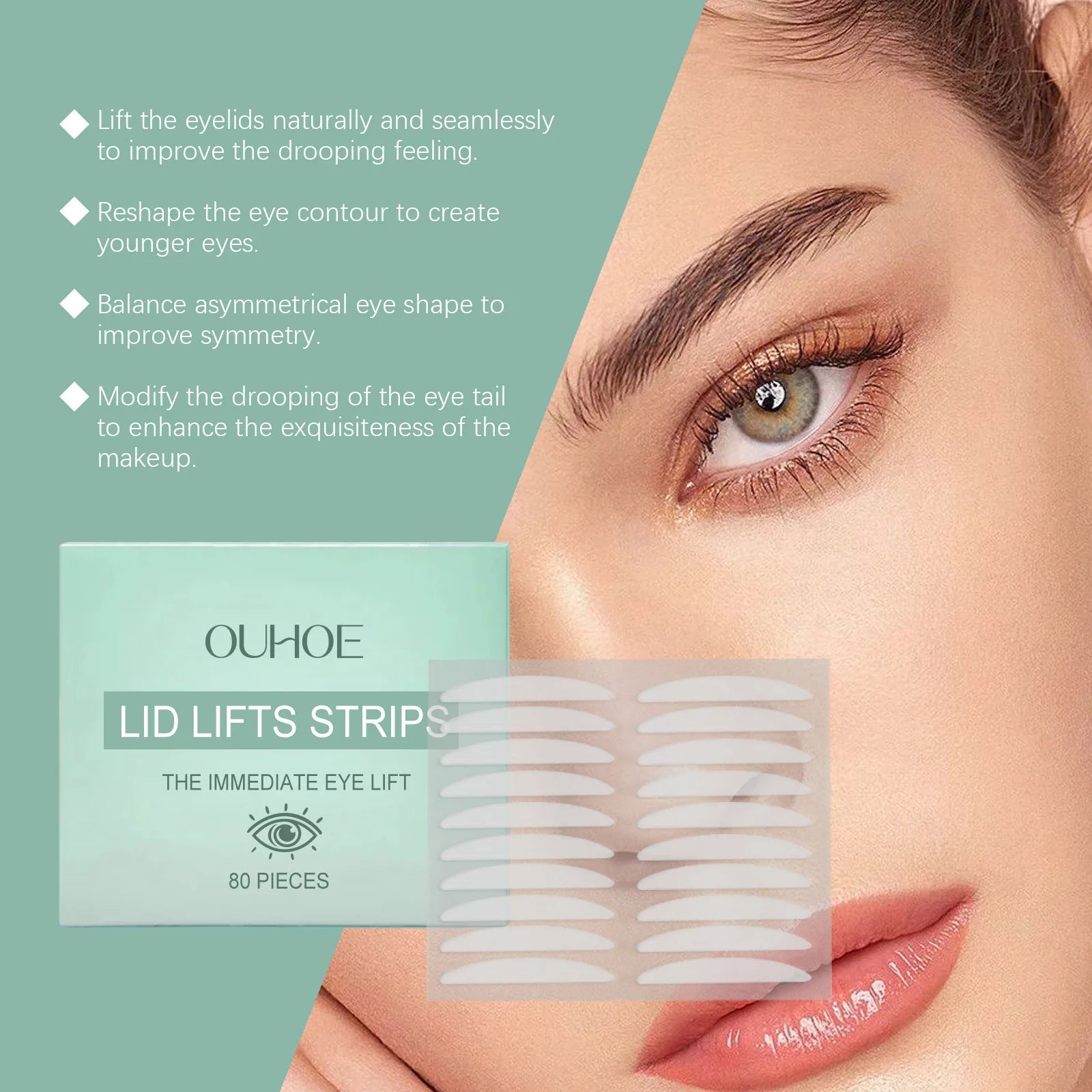 Eyelid Lift Strips Clear Shaping Big Eyes Lasting Invisible Natural Self-Adhesive Double Fold Eyelid Tape Sticker Makeup Tools