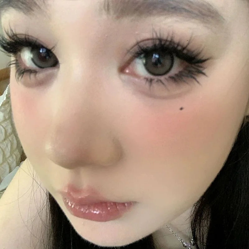 100 Clusters False Eyelashes Fluffy Cat Ear Effect Lashes Individual Cluster Segmented Natural Thick Long Enlarge Eyes