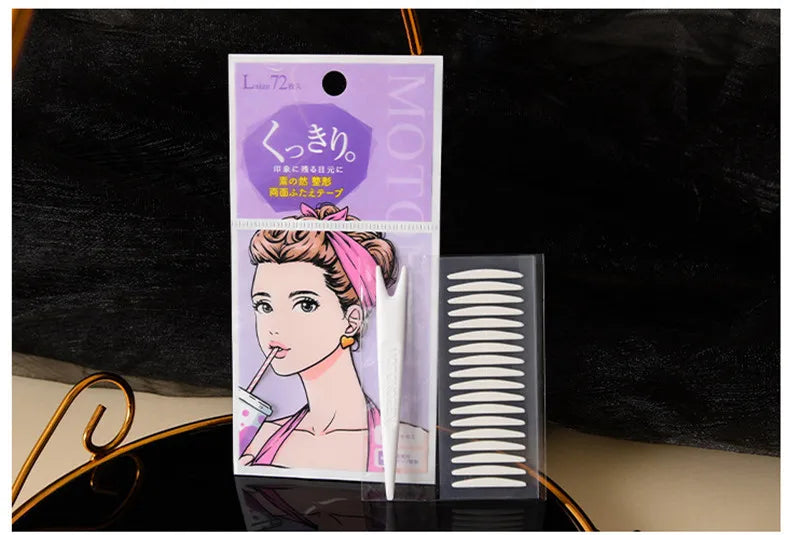 MOTONOZEN Double Eyelid Tape Sticker Invisible Fold Eyelid Paste Clear Beige Stripe Self-adhesive Natural Eye Makeup Tool