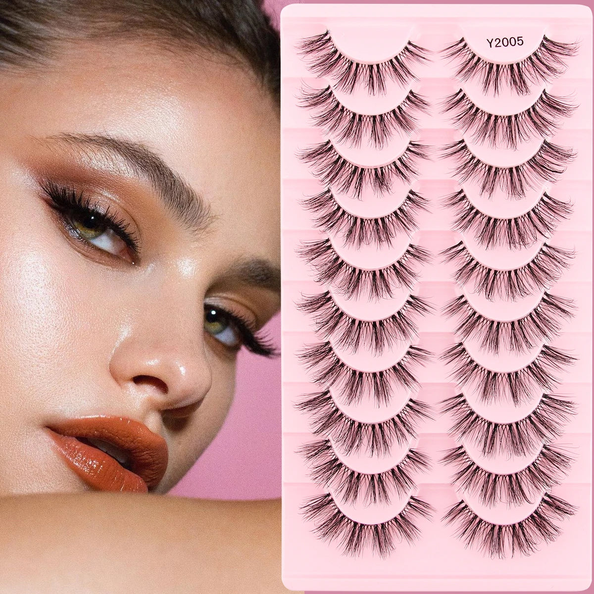 YSDO 3/10 Pairs Fox Eyelashes 3D Mink Natural Soft False Lashes Fluffy Soft eyelashes cat eye Extension Makeup Half Eyelashes