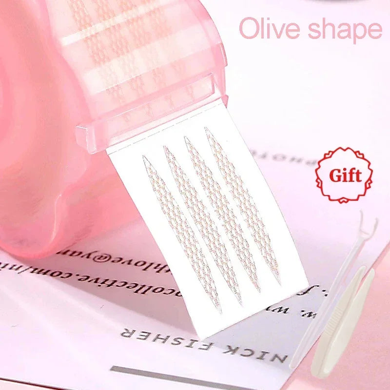 Women Natural Invisible Double Eyelid Stickers Fold Eyelid Stripes Eyelid Tapes Eye Lift Clear Beige Color Big Eyes Beauty Tools
