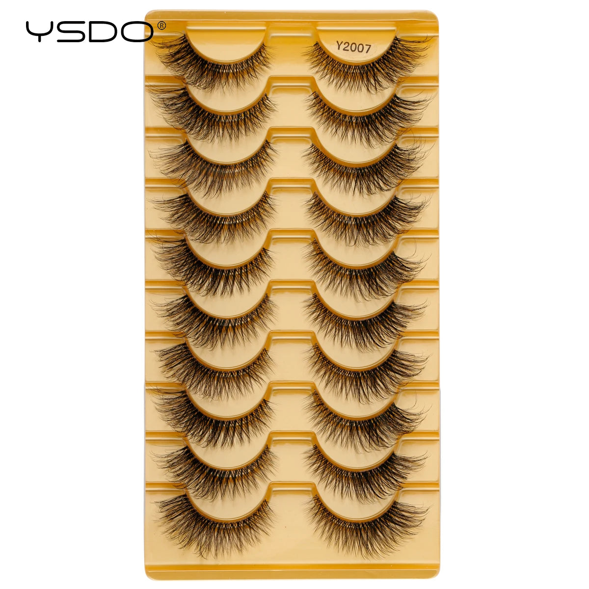 YSDO Natural Mink Eyelashes 3/6/10 Pairs Wispy Faux 3D Mink Lashes Short Fluffy Half False Eyelash Makeup Tools Cat Eye Lashes