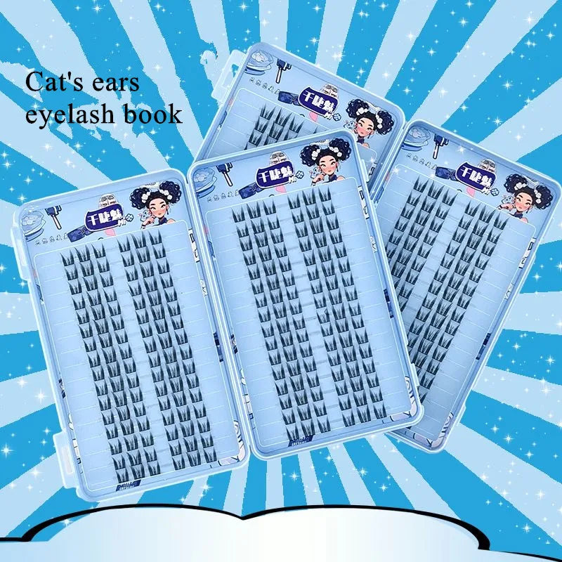 High-capacity Manga Lash Eyelash Book Natural Thick Long Reusable False Eyelash Individual Cluster Beauty Big Eyes Tool