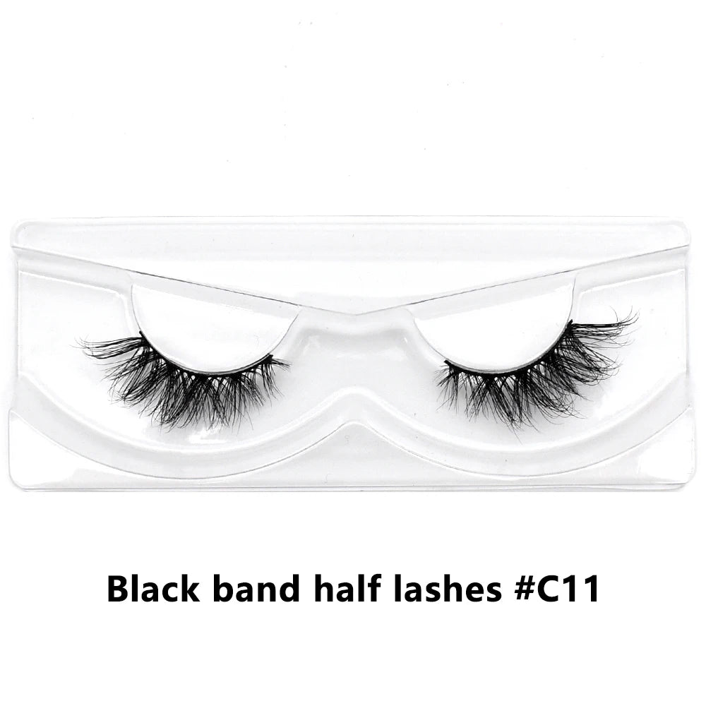 Bulk Items 10/30/60/100 Pairs Mink Half Lashes Natural Long Fluffy Wispy Half False Eyelashes Extension Lightweight Short Lashes