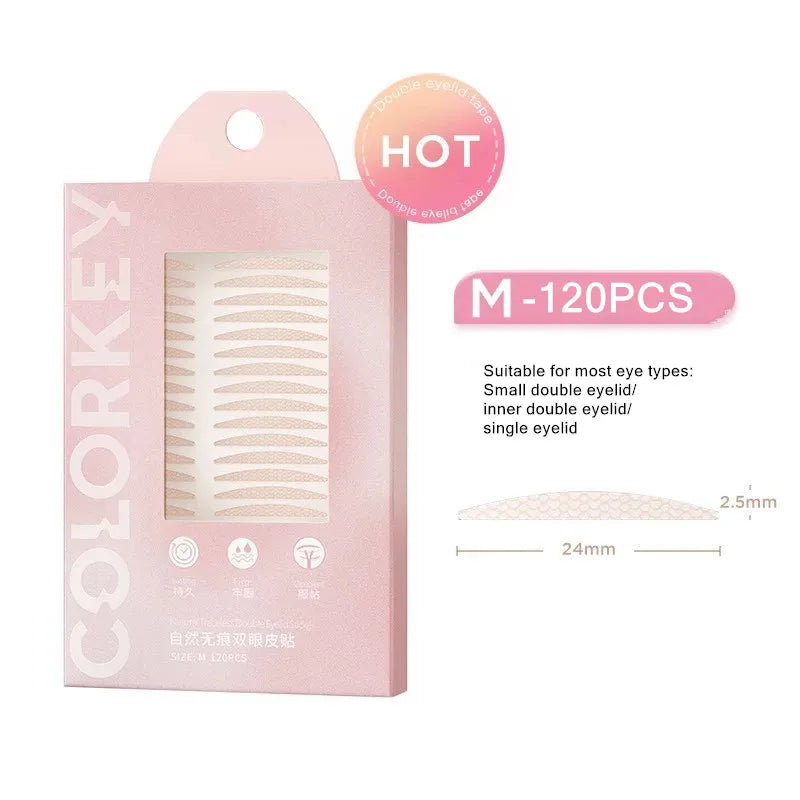 Colorkey Invisible Natural Eyelid Tape Sticker Long Lasting Double-Fold Self-Adhesive Paste For Monolids Hooded Puffy Eyes