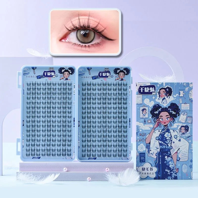 High-capacity Manga Lash Eyelash Book Natural Thick Long Reusable False Eyelash Individual Cluster Beauty Big Eyes Tool