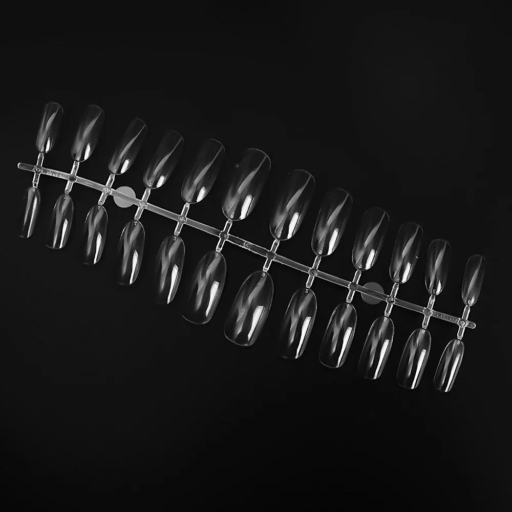 240pcs Ultra-thin Fake Nail Tips Extension Fully Transparent Artificial Press on Long Ballerinas Nails Art Tools False Nail Tips