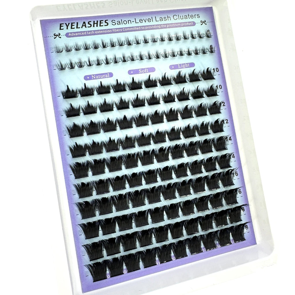 Wispy Lash Clusters with Spikes Salon-Like Eyelash Clusters DIY D Curve Cluster Eyelash Extensions Full Spiky Individual Lashes