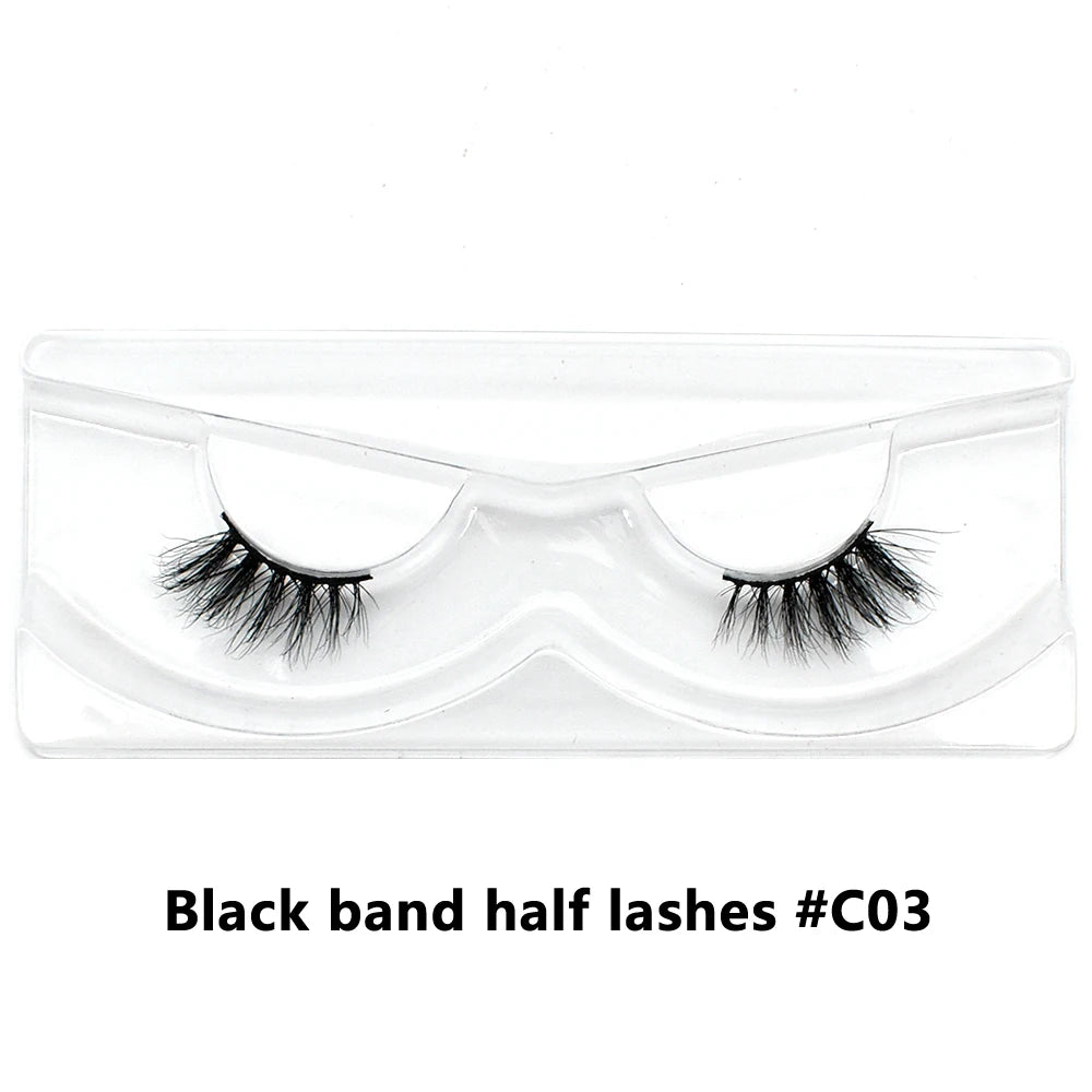 Bulk Items 10/30/60/100 Pairs Mink Half Lashes Natural Long Fluffy Wispy Half False Eyelashes Extension Lightweight Short Lashes