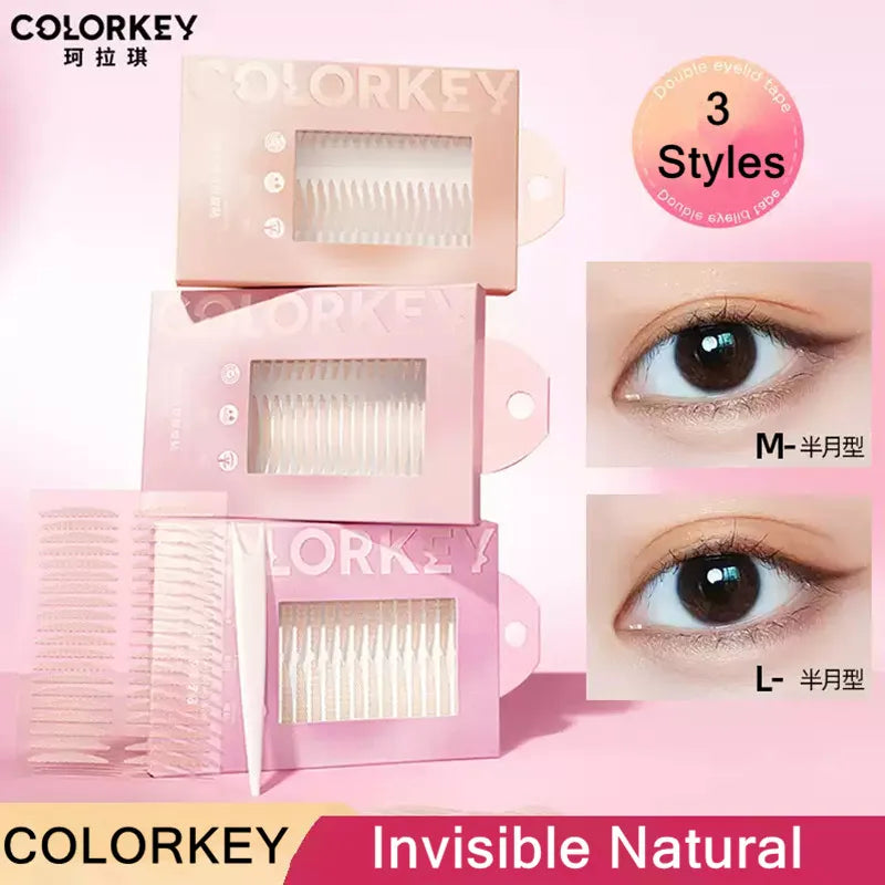 Colorkey Invisible Natural Eyelid Tape Sticker Long Lasting Double-Fold Self-Adhesive Paste For Monolids Hooded Puffy Eyes