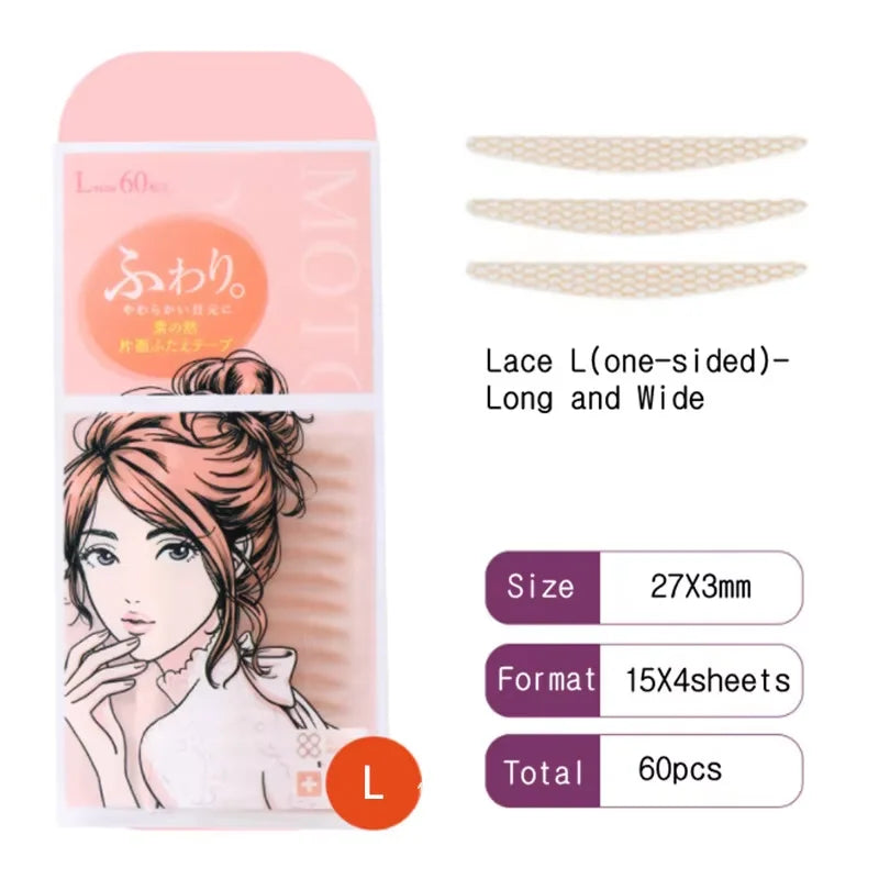 MOTONOZEN Double Eyelid Tape Sticker Invisible Fold Eyelid Paste Clear Beige Stripe Self-adhesive Natural Eye Makeup Tool
