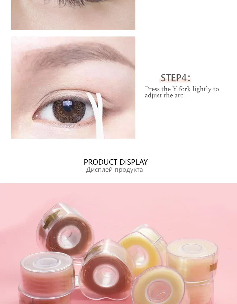 600 pcs Double Fold Shadow Patch Beauty Tool Sticker Invisible Lace Eyelash Extension Eyelid Tape Self-adhesive Under Eye Lashes