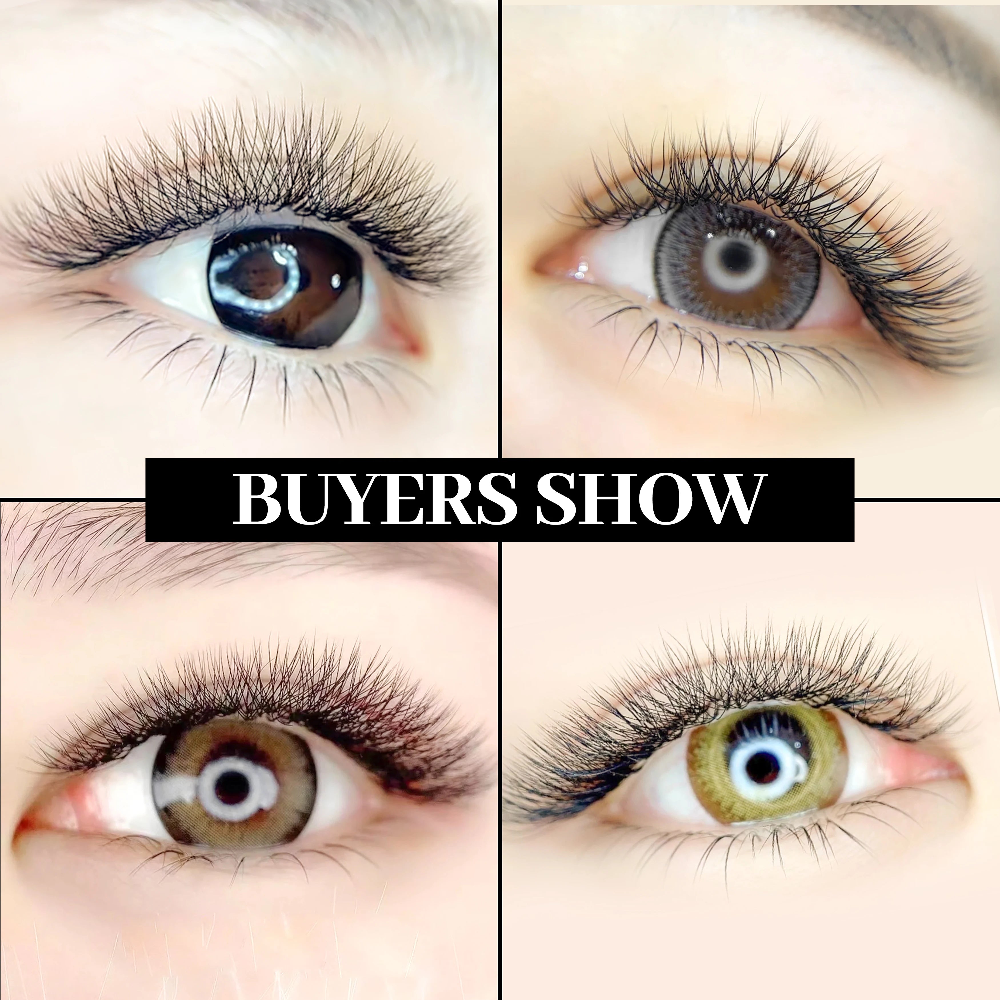 XIUSUZAKI 3D W Shaped Black Brown Eyelashes Extensions 3 Tips False Lashes Natural Soft Premade Volume Fans Individual Lashes