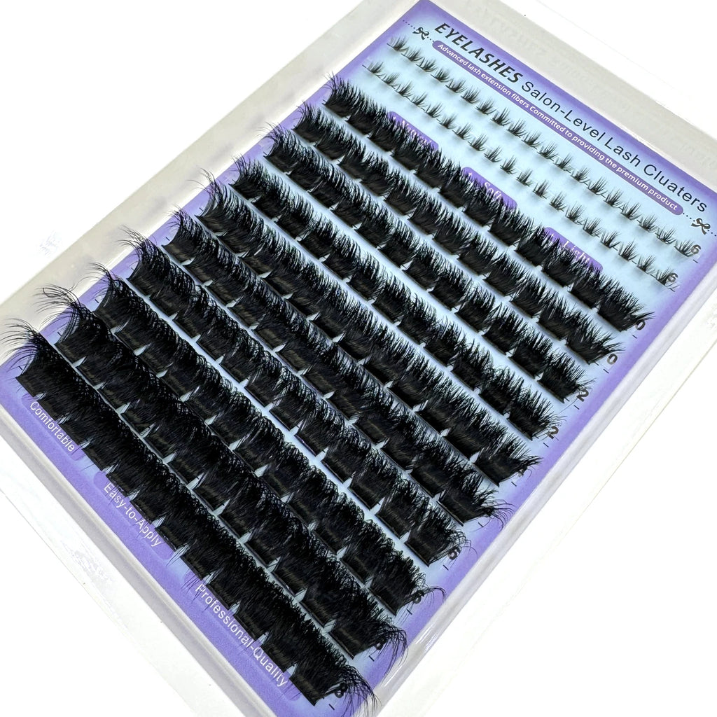 Wispy Lash Clusters with Spikes Salon-Like Eyelash Clusters DIY D Curve Cluster Eyelash Extensions Full Spiky Individual Lashes