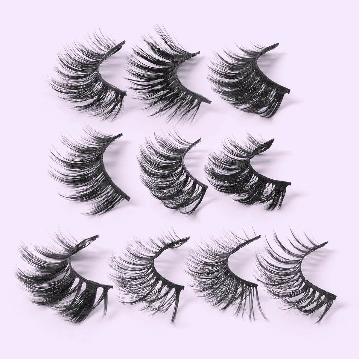 MAGEFY 20 Pairs False Eyelashes Mixed Style Curling Natural Reusable Portable Individual Packing Faux Lash Extension Beauty Kit