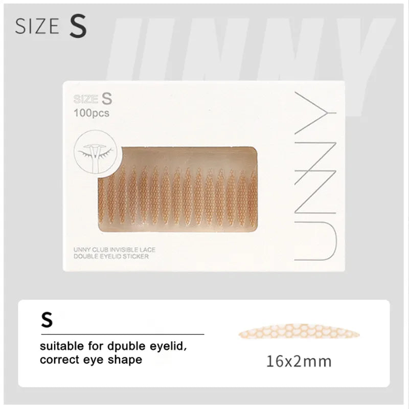 U N N Y Eyelid Tape Sticker Invisible Double Fold Eyelid Paste Beige Stripe Self-adhesive Natural Eye Tape Makeup Tool