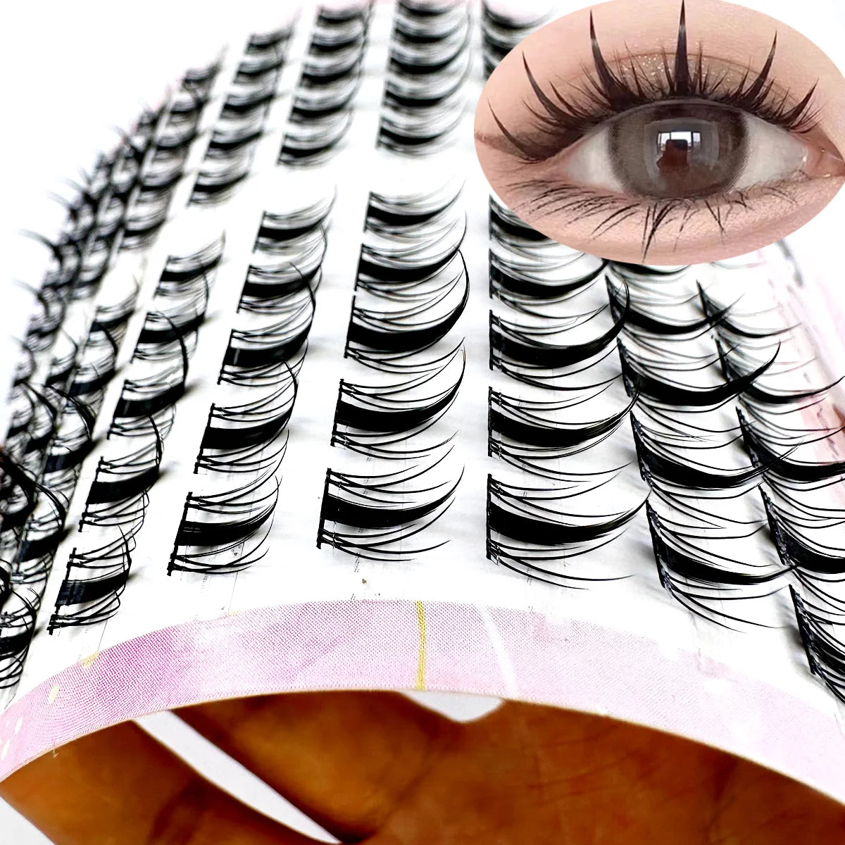 10Rows Individual Eyelashes DIY Eyelash Clusters Natural Fake Eyelashes Lash Clusters Manga Lashes Newbie Daily Eyelashes Makeup