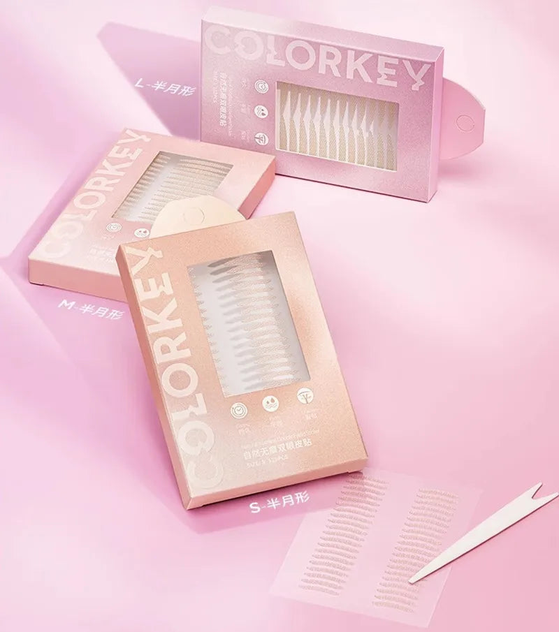 Colorkey Invisible Natural Eyelid Tape Sticker Long Lasting Double-Fold Self-Adhesive Paste For Monolids Hooded Puffy Eyes