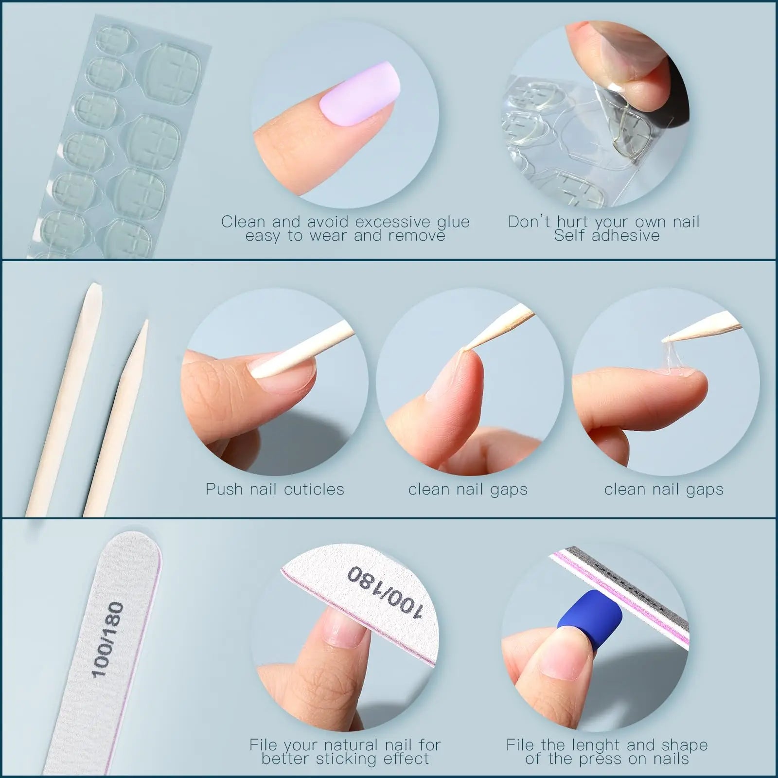 576Pcs/set Press on Nails 24 Colors DIY Fake Nails Soft Short Nail Tips Matte Glossy False Nails Natural Nude Nail Art