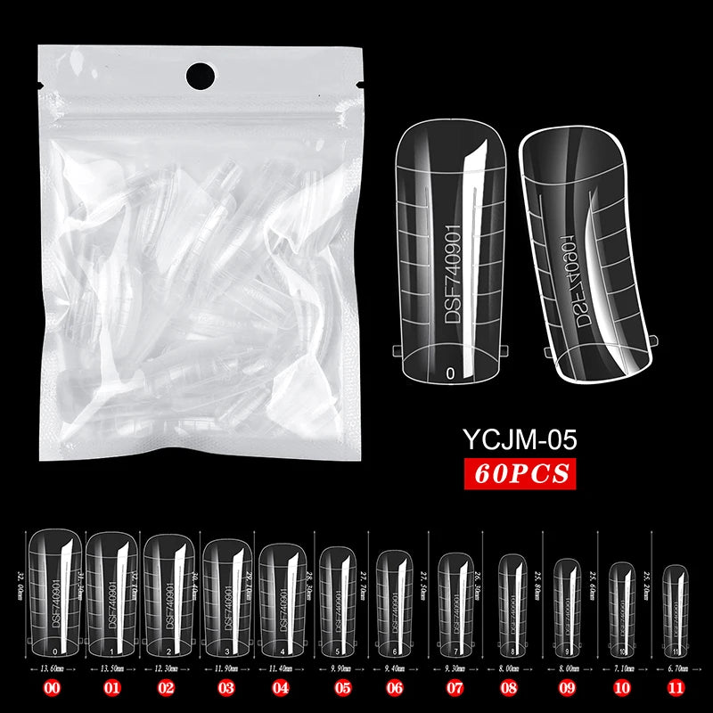 Extension False Nails Art Tips Acrylic Fake Finger Gel Polish Mold Sculpted Full Cover Press on Nails Manicures Accessories Tool