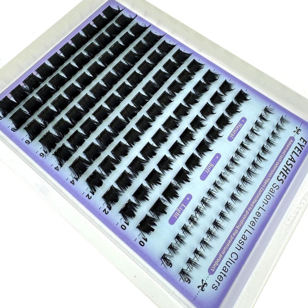 Wispy Lash Clusters with Spikes Salon-Like Eyelash Clusters DIY D Curve Cluster Eyelash Extensions Full Spiky Individual Lashes