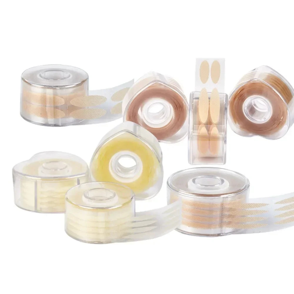 Women Natural Invisible Double Eyelid Stickers Fold Eyelid Stripes Eyelid Tapes Eye Lift Clear Beige Color Big Eyes Beauty Tools