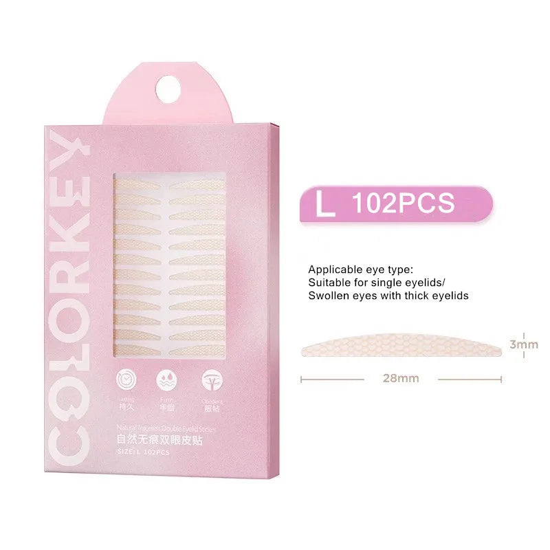 Colorkey Invisible Natural Eyelid Tape Sticker Long Lasting Double-Fold Self-Adhesive Paste For Monolids Hooded Puffy Eyes