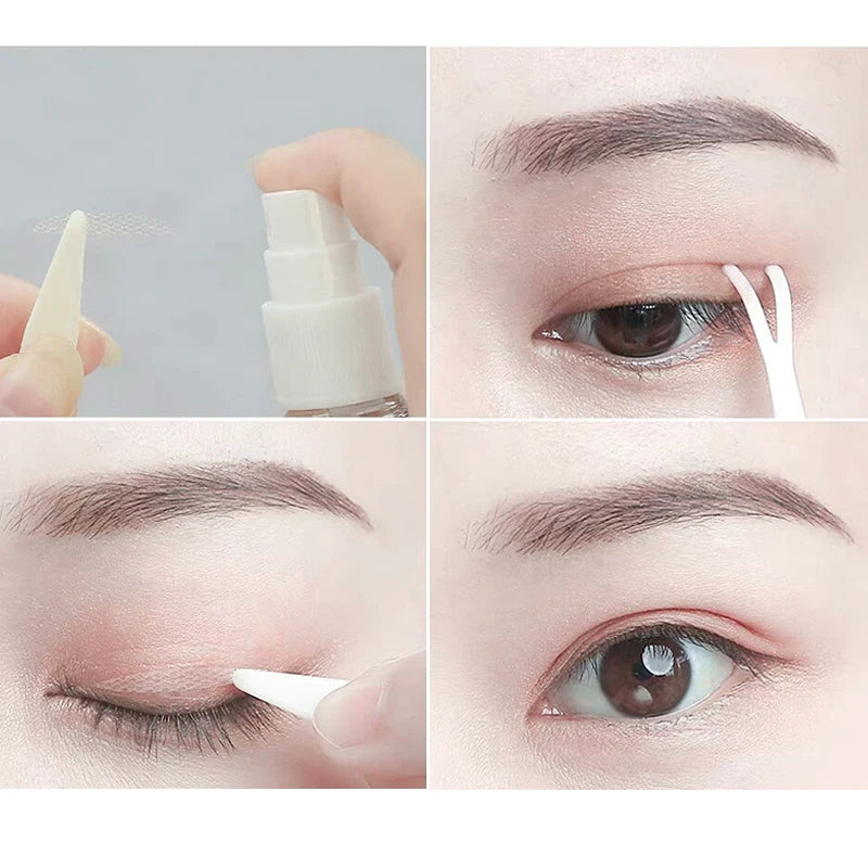 240pcs/pack Double Eyelid Tape Three Styles Big Eyes Invisible Eyelid Sticker Glue Free Self-adhesive Double Eyelid Patches