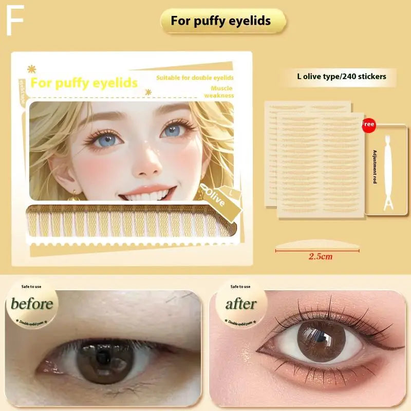180/216/240Pcs Invisible Eyelid Stickers Lace Eye Lift Strips Double Crease Tape Adhesive Tools For Lash Enhancement Makeup Supp