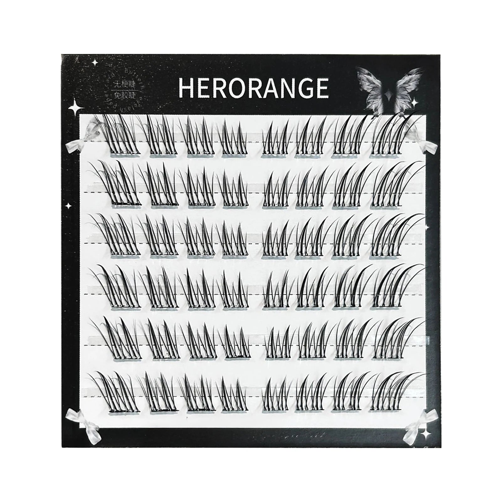 No Glue False Eyelashes Sexy Fox- eye's Natural long individual Clusters cat Fluffy Cluster Eyelash Charming makeup accessories