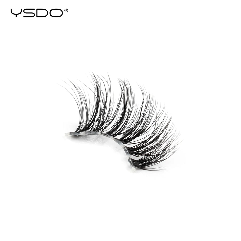 YSDO Natural Mink Eyelashes 3/6/10 Pairs Wispy Faux 3D Mink Lashes Short Fluffy Half False Eyelash Makeup Tools Cat Eye Lashes