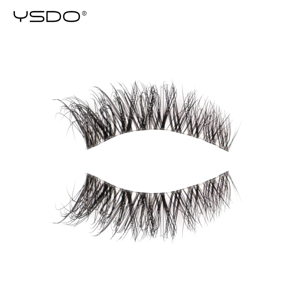 YSDO Natural Mink Eyelashes 3/6/10 Pairs Wispy Faux 3D Mink Lashes Short Fluffy Half False Eyelash Makeup Tools Cat Eye Lashes