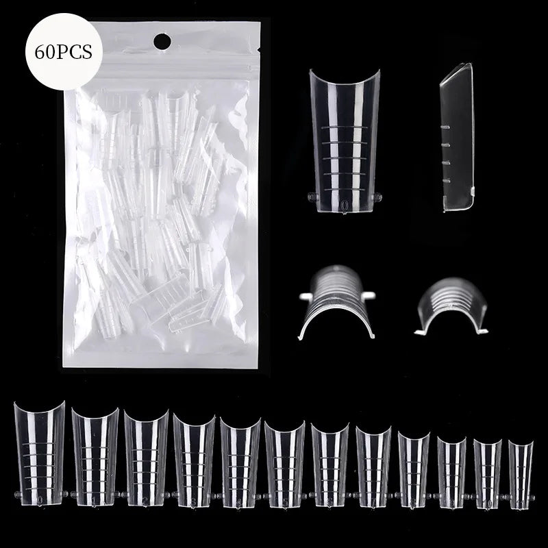 Extension False Nails Art Tips Acrylic Fake Finger Gel Polish Mold Sculpted Full Cover Press on Nails Manicures Accessories Tool